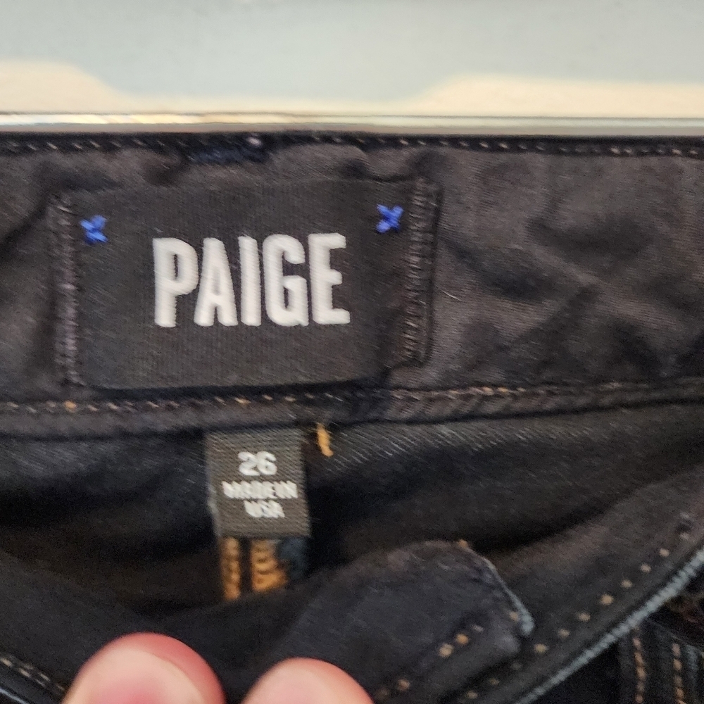 Paige Lou Lou Flare Jeans In Bradford Blue Size 26 Petite - Picture 15 of 16